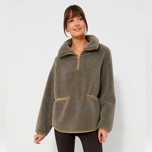 Tuckernuck Olive Rhodes Shearling Quarter Zip